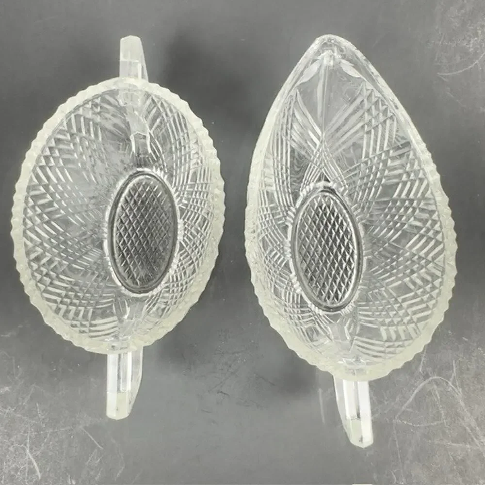 Hazel-Atlas Starlight Clear Creamer & Open Sugar Bowl Depression Glass Vintage